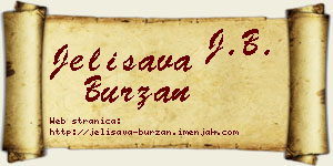 Jelisava Burzan vizit kartica
